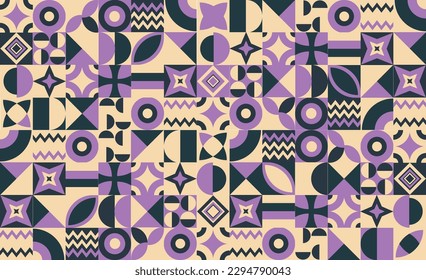 Neo Geometric posterlad Bauhaus Muster trendy Illustration, posterlad Muster Hintergrund Design.