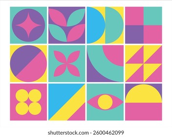 Neo Geometric Shape Illustration Set