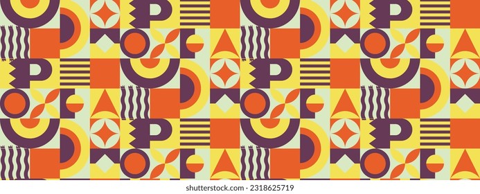 Neo geometrical shapes pattern in modern style unique design vector wonderful color pallete shapes. Great texture pattern for modern projects and designs.