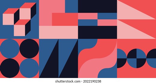 neo geometry pattern design for web banner, packaging, wrapping paper, poster, cover, fabric, decoration, and more