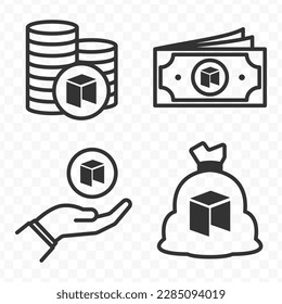 Neo icons set money icon vector image on transparent background (PNG).