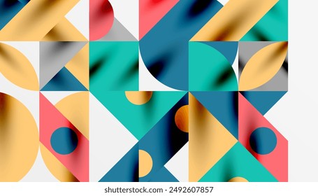 Neo memphis geometric pattern with circles, squares and lines. Pop art abstract background for covers, banners, flyers and posters and other templates