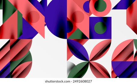 Neo memphis geometric pattern with circles, squares and lines. Pop art abstract background for covers, banners, flyers and posters and other templates