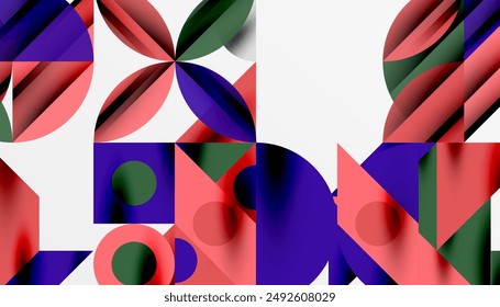 Neo memphis geometric pattern with circles, squares and lines. Pop art abstract background for covers, banners, flyers and posters and other templates
