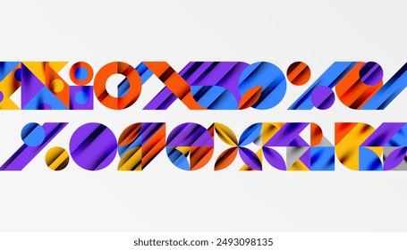 Neo Memphis geometrisches Muster mit Kreisen, Quadraten und Linien. Abstrakter Pop-Hintergrund für Cover, Banner, Flyer und Plakate und andere Vorlagen