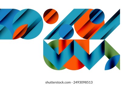 Patrón geométrico de Neo Memphis con círculos, cuadrados y líneas. Fondo abstracto del arte Pop para las cubiertas, Anuncios, volantes y carteles y otras Plantillas
