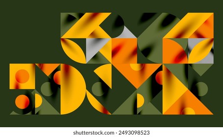 Neo memphis geometric pattern with circles, squares and lines. Pop art abstract background for covers, banners, flyers and posters and other templates