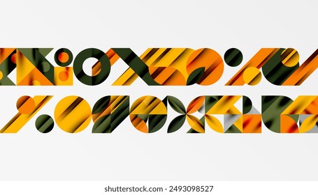 Patrón geométrico de Neo Memphis con círculos, cuadrados y líneas. Fondo abstracto del arte Pop para las cubiertas, Anuncios, volantes y carteles y otras Plantillas