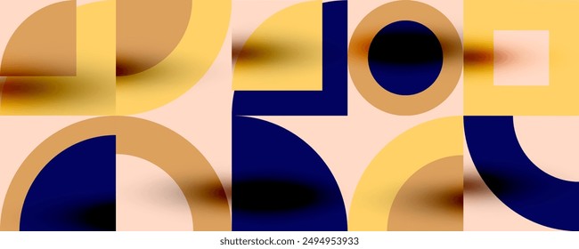 Neo memphis geometric pattern with circles, squares. Pop art abstract background for covers, banners, flyers and posters and other templates