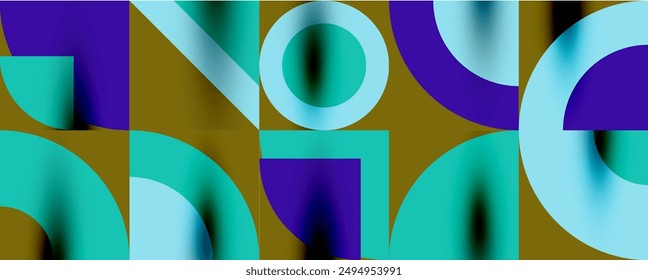 Neo memphis geometric pattern with circles, squares. Pop art abstract background for covers, banners, flyers and posters and other templates