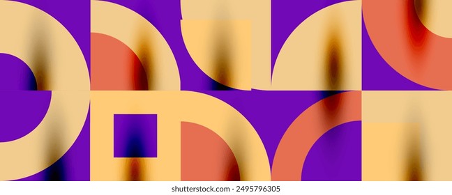 Neo memphis geometric pattern with circles, squares. Pop art abstract background for covers, banners, flyers and posters and other templates