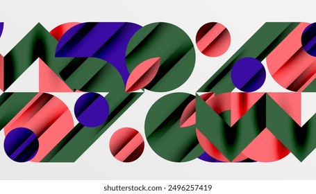 Neo memphis geometric pattern with circles, squares and lines. Pop art abstract background for covers, banners, flyers and posters and other templates