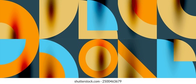 Neo memphis geometric pattern with circles, squares. Pop art abstract background for covers, banners, flyers and posters and other templates