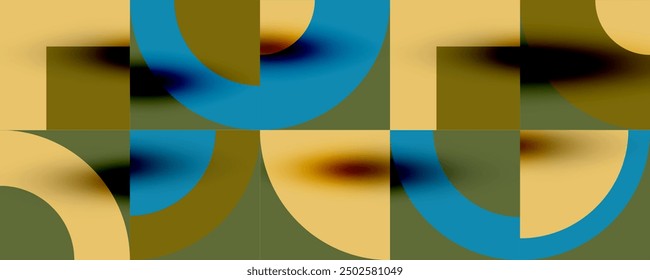 Neo memphis geometrisches Muster mit Kreisen, Quadraten. Pop Art abstrakter Hintergrund für Cover, Banner, Flyer und Poster und andere Vorlagen