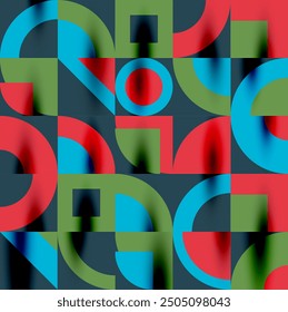 Neo memphis geometric pattern with circles, squares. Pop art abstract background for covers, banners, flyers and posters and other templates