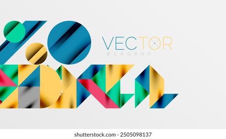 Neo memphis geometrisches Muster mit Kreisen, Quadraten und Linien. Pop Art abstrakter Hintergrund für Cover, Banner, Flyer und Poster und andere Vorlagen