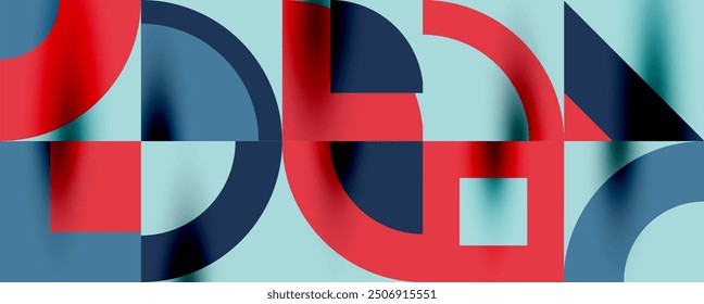 Neo memphis geometric pattern with circles, squares. Pop art abstract background for covers, banners, flyers and posters and other templates