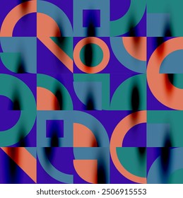 Neo memphis geometric pattern with circles, squares. Pop art abstract background for covers, banners, flyers and posters and other templates