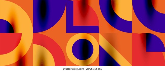 Neo memphis geometric pattern with circles, squares. Pop art abstract background for covers, banners, flyers and posters and other templates