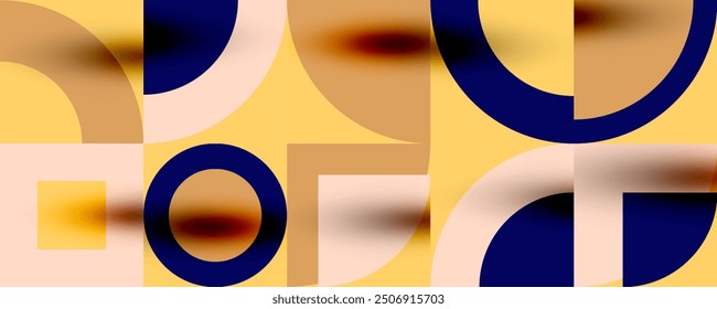 Patrón geométrico de Neo Memphis con círculos, cuadrados. Fondo abstracto del arte Pop para las cubiertas, los Anuncios, los volantes y los carteles y otras Plantillas