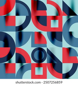 Neo memphis geometric pattern with circles, squares. Pop art abstract background for covers, banners, flyers and posters and other templates