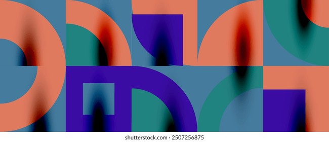 Neo memphis geometric pattern with circles, squares. Pop art abstract background for covers, banners, flyers and posters and other templates