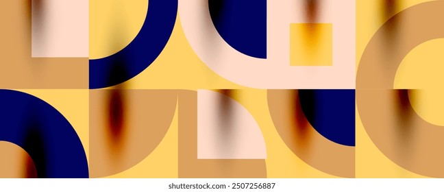 Neo memphis geometric pattern with circles, squares. Pop art abstract background for covers, banners, flyers and posters and other templates