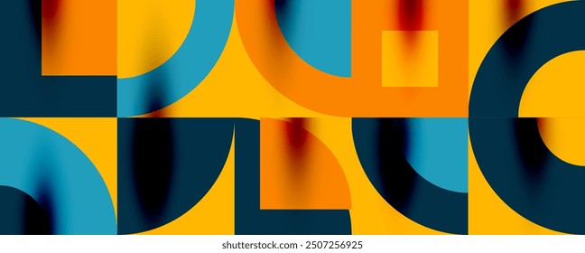 Neo memphis geometric pattern with circles, squares. Pop art abstract background for covers, banners, flyers and posters and other templates