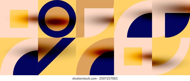 Neo memphis geometric pattern with circles, squares. Pop art abstract background for covers, banners, flyers and posters and other templates