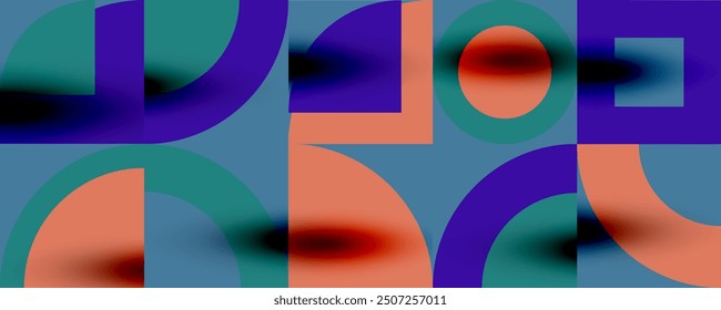 Neo memphis geometric pattern with circles, squares. Pop art abstract background for covers, banners, flyers and posters and other templates