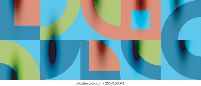 Neo memphis geometric pattern with circles, squares. Pop art abstract background for covers, banners, flyers and posters and other templates