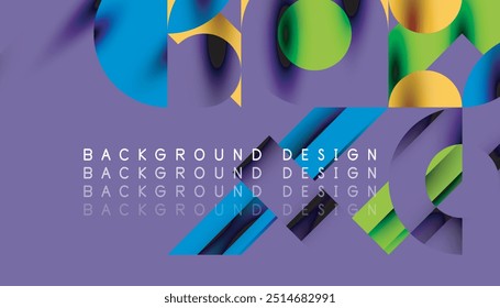 Neo memphis geometric pattern with circles, squares and lines. Pop art abstract background for covers, banners, flyers and posters and other templates