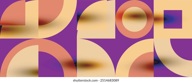 Neo memphis geometric pattern with circles, squares. Pop art abstract background for covers, banners, flyers and posters and other templates