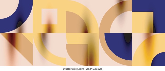 Neo memphis geometrisches Muster mit Kreisen, Quadraten. Pop Art abstrakter Hintergrund für Cover, Banner, Flyer und Poster und andere Vorlagen