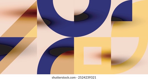 Neo memphis geometrisches Muster mit Kreisen, Quadraten. Pop Art abstrakter Hintergrund für Cover, Banner, Flyer und Poster und andere Vorlagen