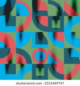 Neo memphis geometric pattern with circles, squares. Pop art abstract background for covers, banners, flyers and posters and other templates