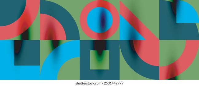 Neo memphis geometric pattern with circles, squares. Pop art abstract background for covers, banners, flyers and posters and other templates