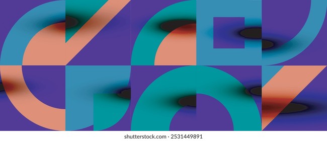 Neo memphis geometric pattern with circles, squares. Pop art abstract background for covers, banners, flyers and posters and other templates