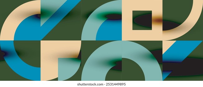 Neo memphis geometric pattern with circles, squares. Pop art abstract background for covers, banners, flyers and posters and other templates