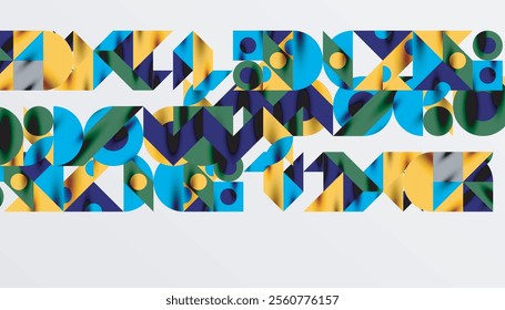 Neo memphis geometric pattern with circles, squares and lines. Pop art abstract background for covers, banners, flyers and posters and other templates