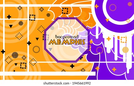 Nuevo fondo con colorido estilo neo memphis, disposición abstracta de patrones, colores brillantes lucen frescos en los ojos. y también puede ser reeditado según su 