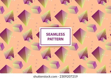 Neo memphis seamless pattern with gradient color