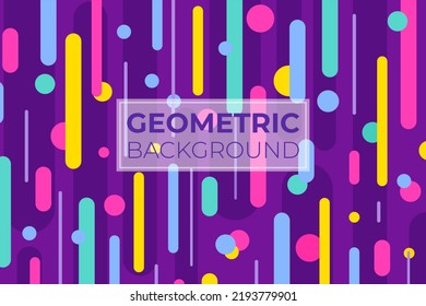 Neo memphis style abstract geometric background. Futuristic flat memfis cover. Vector illustration