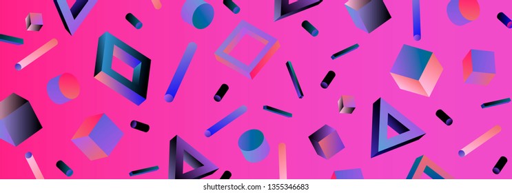 Neo Memphis Vaporwave Abstract Background Neon Stock Vector (Royalty ...