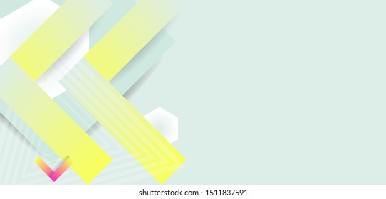 Neo mint turquoise abstract background trend color 2020 geometric vector banner design. Color creative 3d universe with lines, dots