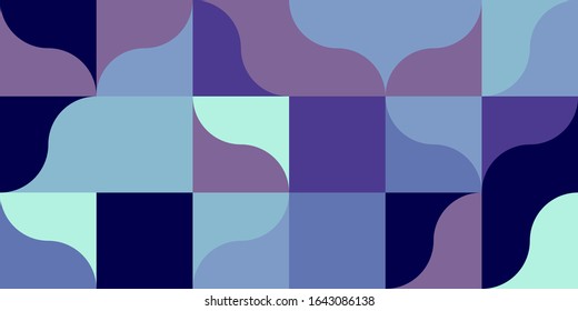 Neo Modernism artwork pattern made with abstract vector geometric shapes and forms. Simple form bold graphic design, useful for web art, invitation cards, posters, prints, textile, backgrounds.