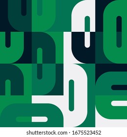 Neo Modernism artwork pattern made with abstract vector geometric shapes and forms. Simple form bold graphic design, useful for web art, invitation cards, posters, prints, textile, backgrounds.