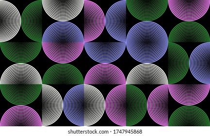 Neo Modernism artwork pattern made with abstract vector geometric shapes and forms. Simple form bold graphic design, useful for web art, invitation cards, posters, prints, textile, backgrounds.