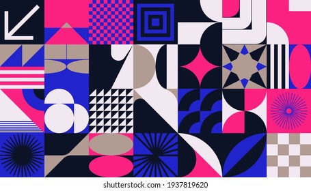 Neo Modernism Artwork Pattern Made Abstract Stock Vector (Royalty Free ...