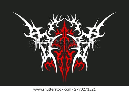 neo tribal blackwork freehand vector design for tattoo and streetwear print